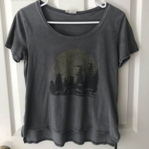 Tillys Full tilt gray graphic t-shirt